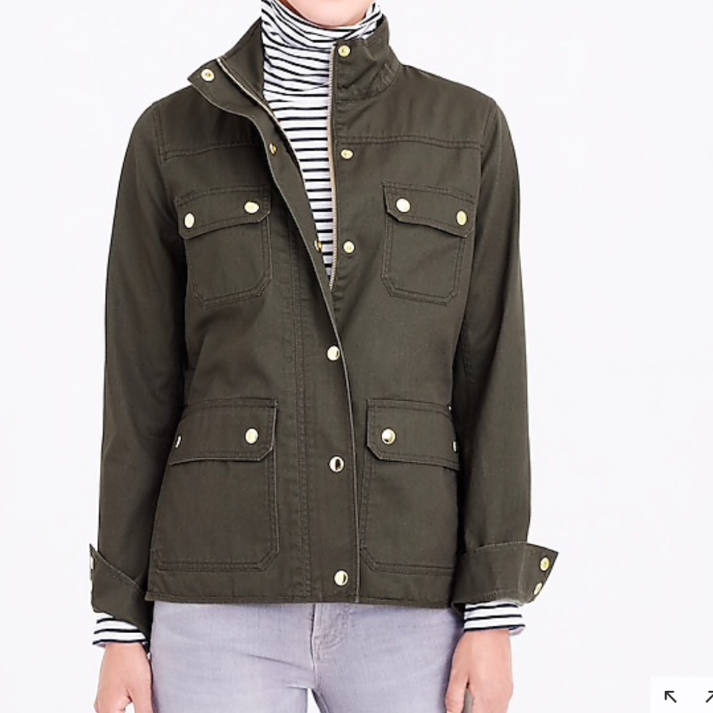 J. Crew Resin Coated Twill Jacket